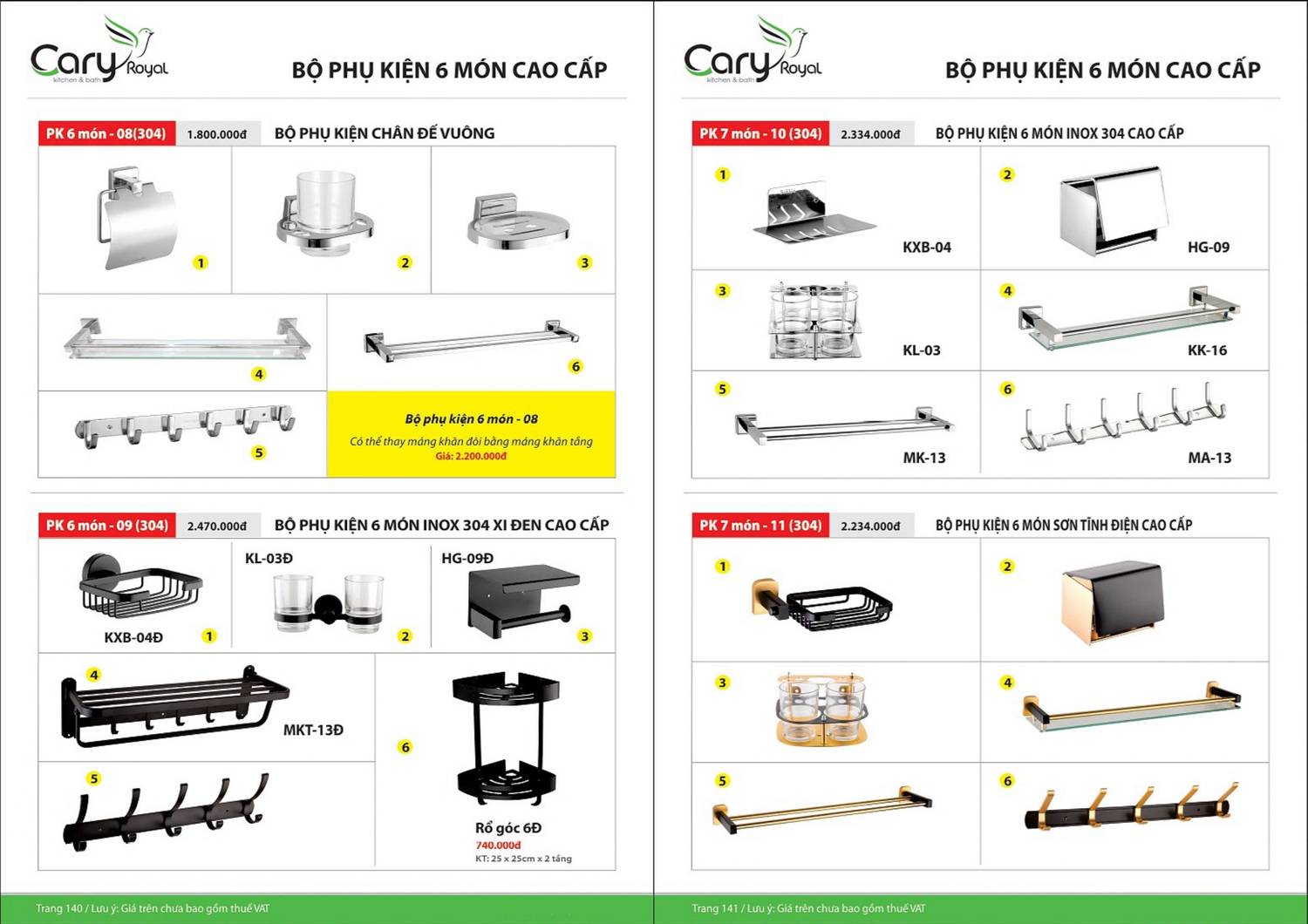 Thiết bị vệ sinh CARY ROYAL Catalogue và Bảng giá mới nhất 2024 - 2025 /Page 71